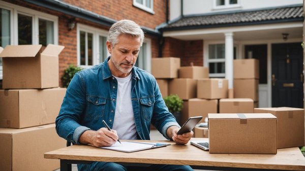 How do you set up a digital inventory for your items before a UK home move?